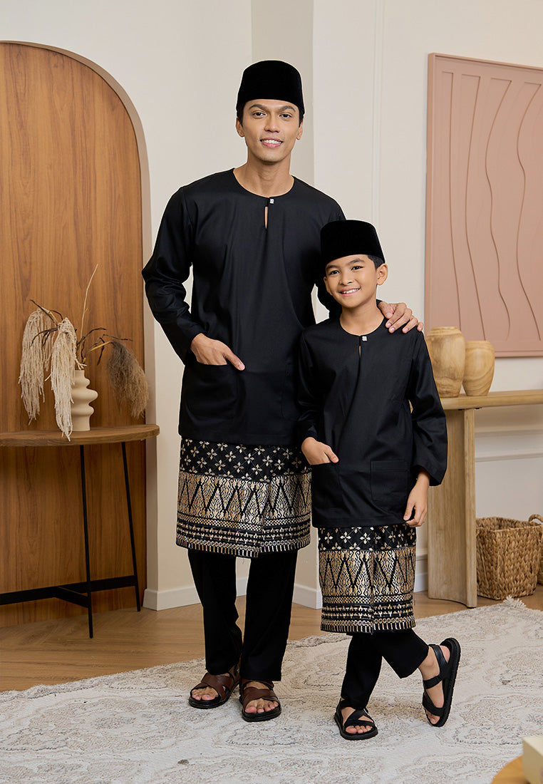 Baju Melayu Teluk Belanga Mark III - Black (Men)