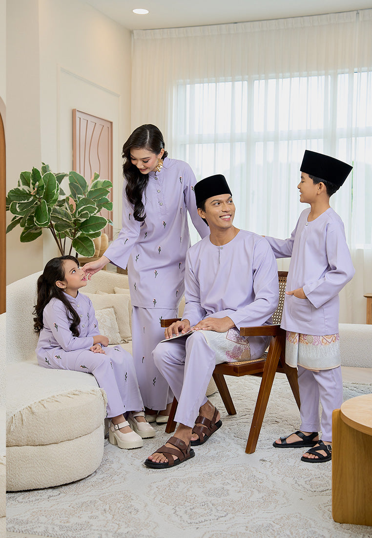 Baju Melayu Teluk Belanga Mark III - Lilac (Men)