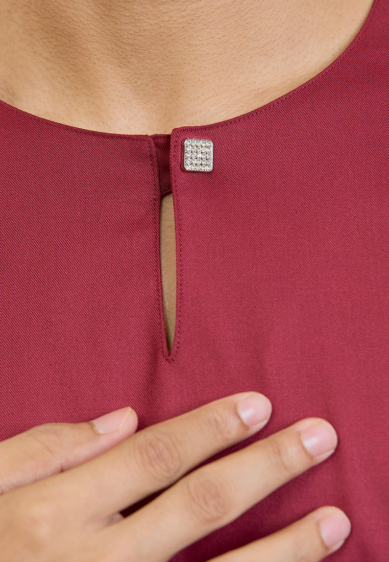 Baju Melayu Teluk Belanga Mark III - Maroon (Men)