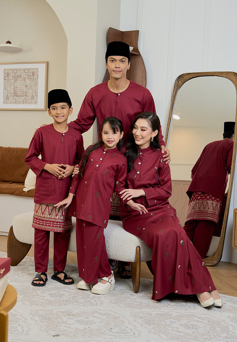 Baju Melayu Teluk Belanga Mark III - Maroon (Men)