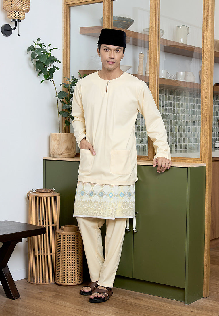 Baju Melayu Teluk Belanga Mark III - Pastel Yellow (Men)