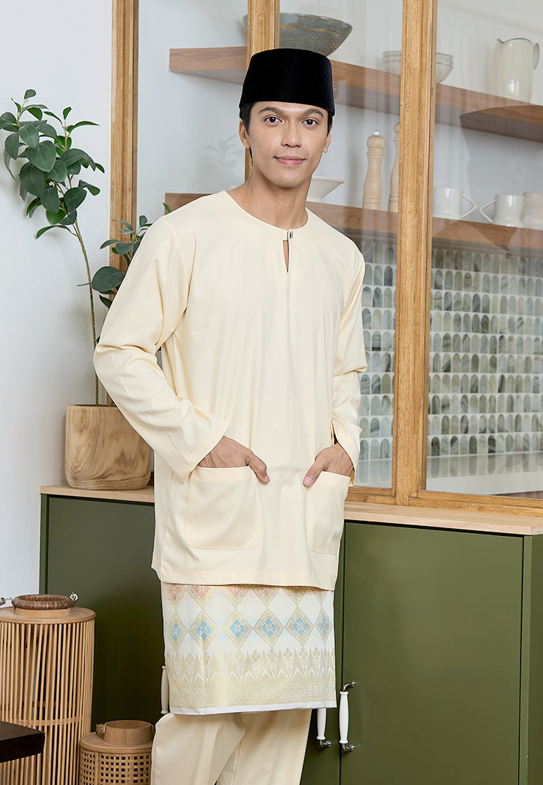 Baju Melayu Teluk Belanga Mark III - Pastel Yellow (Men)