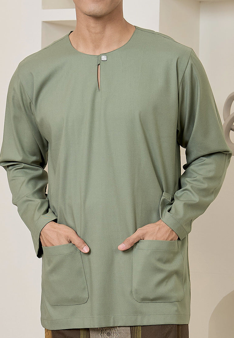 Baju Melayu Teluk Belanga Mark III - Sage Green (Men)