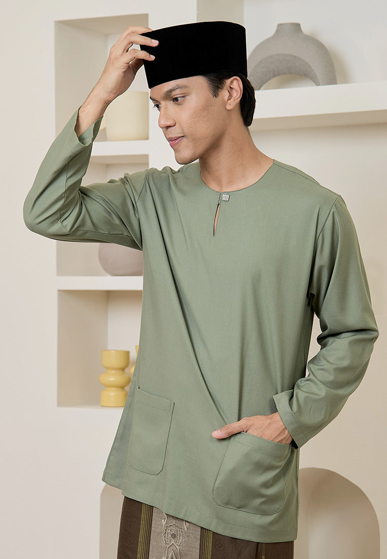 Baju Melayu Teluk Belanga Mark III - Sage Green (Men)