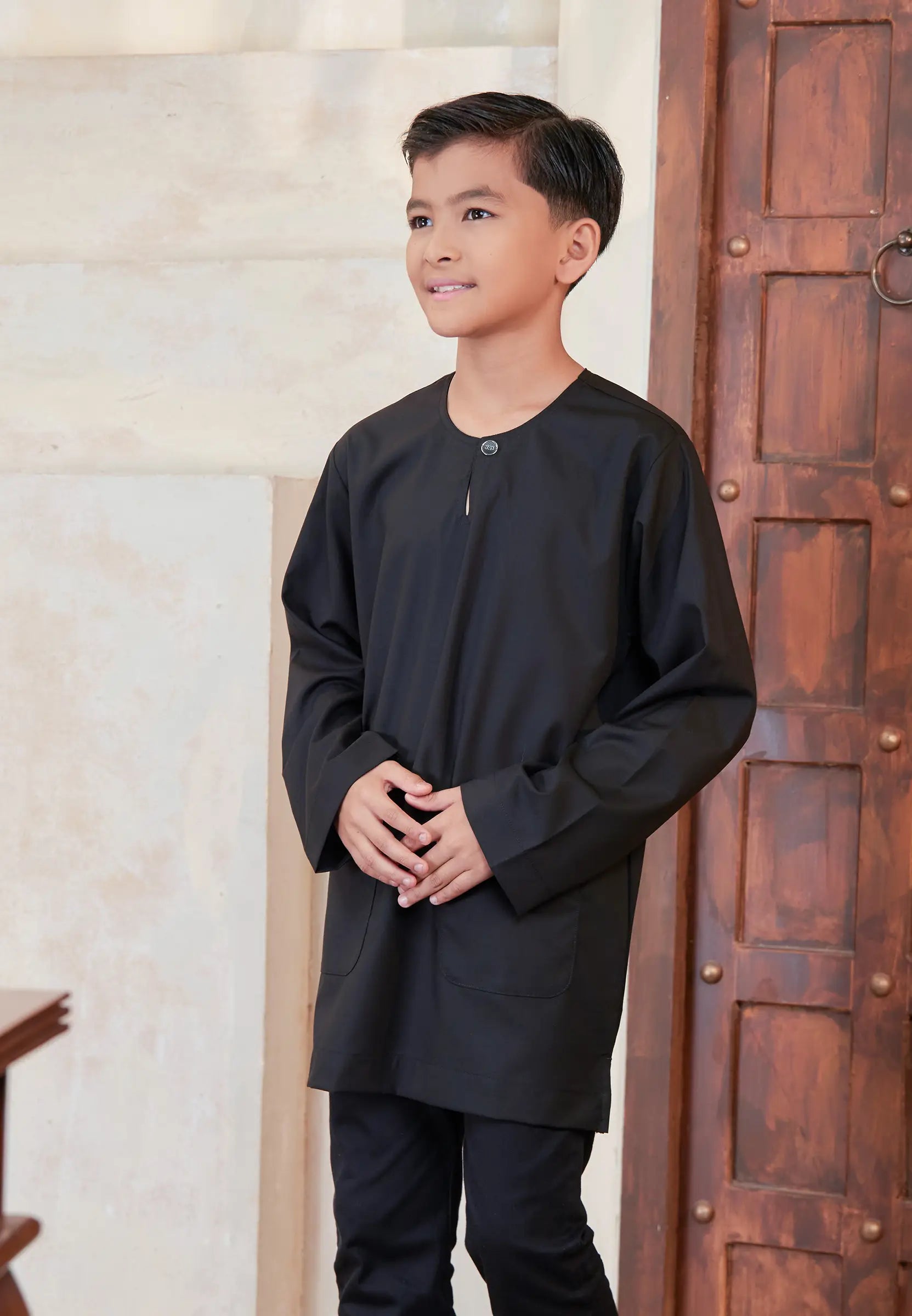 Kurta Tuah Teluk Belanga - Black (Kids)