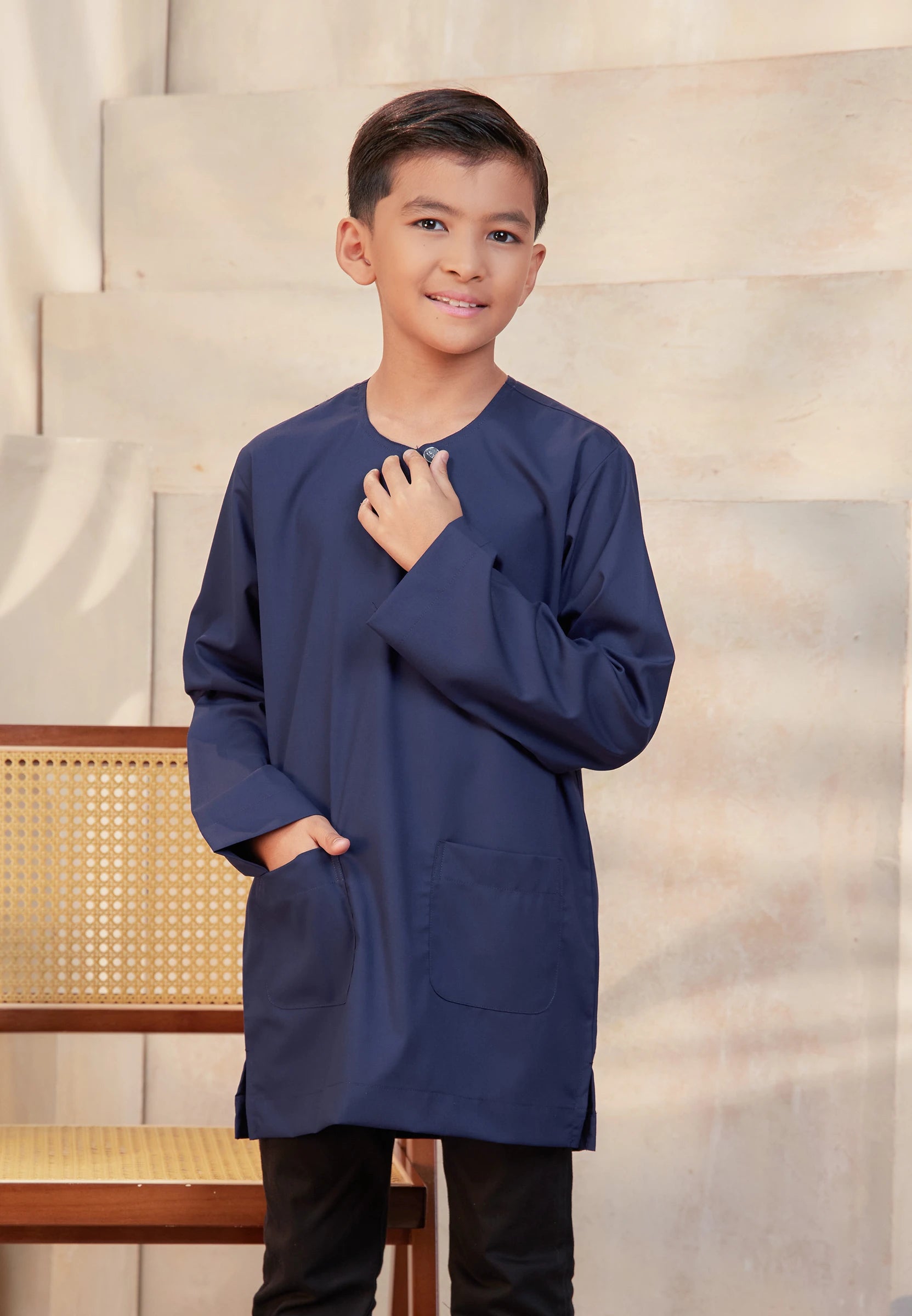 Kurta Tuah Teluk Belanga - Dark Blue (Kids)