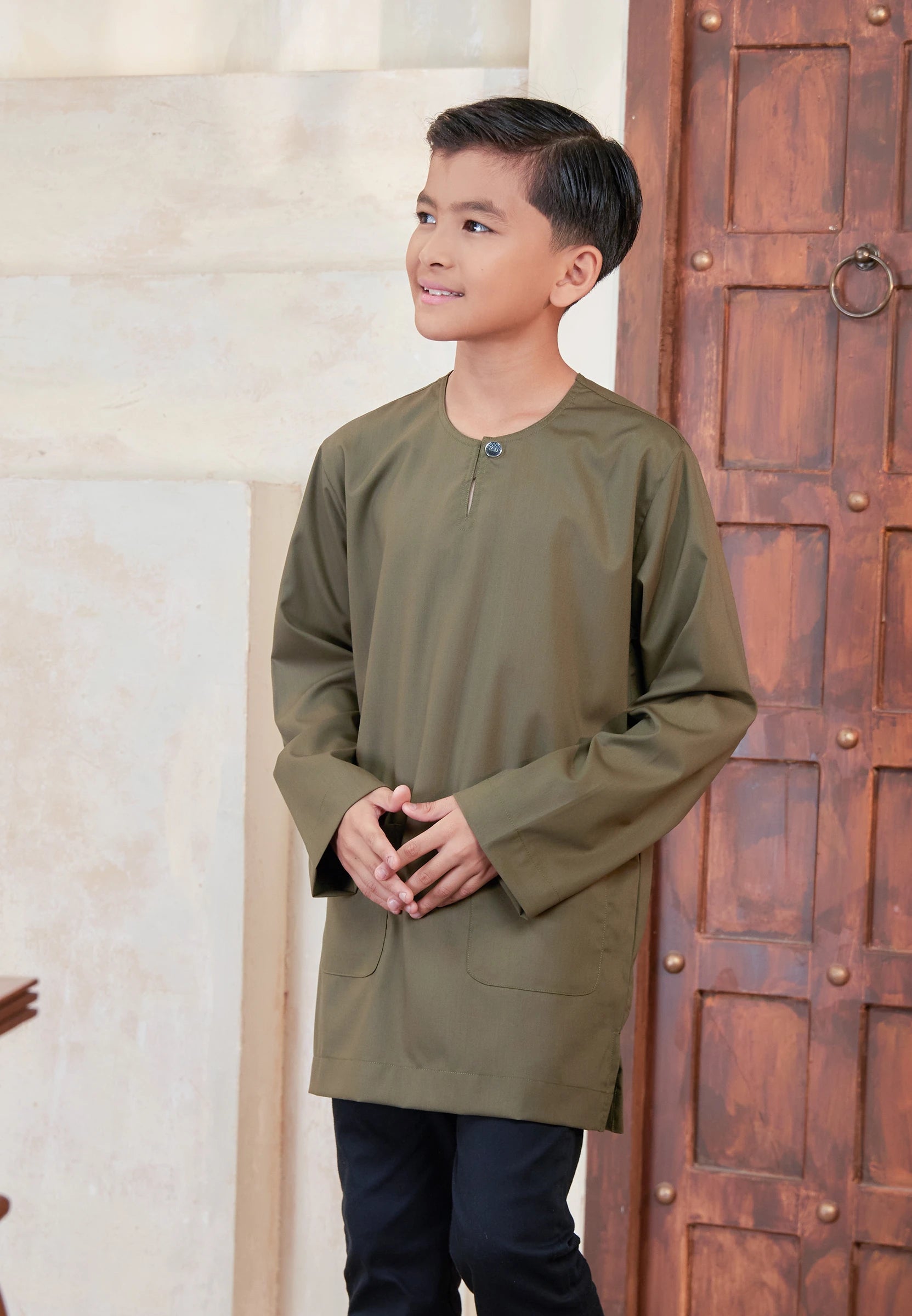Kurta Tuah Teluk Belanga - Olive Green (Kids)