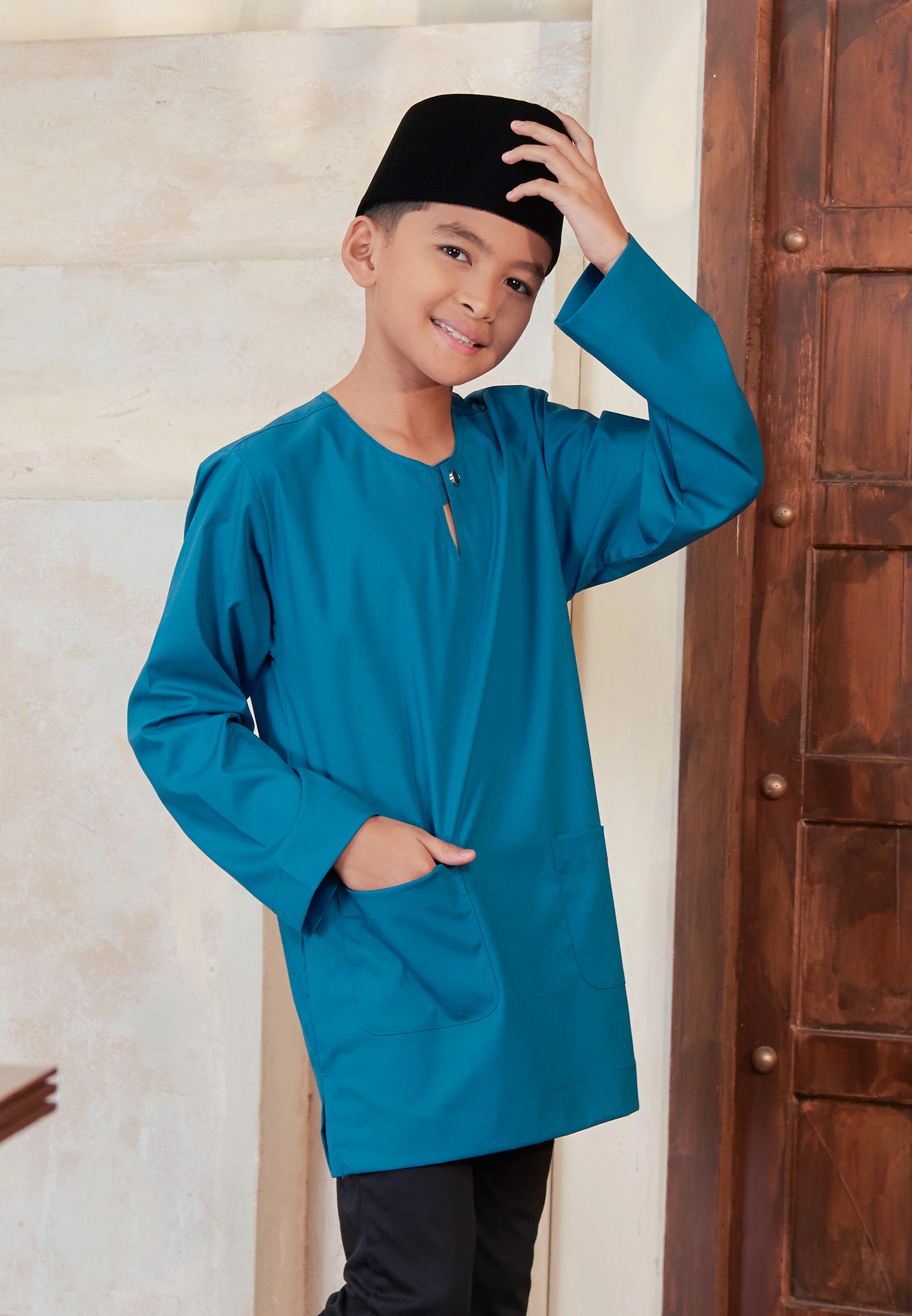 Kurta Tuah Teluk Belanga - Teal Blue (Kids)
