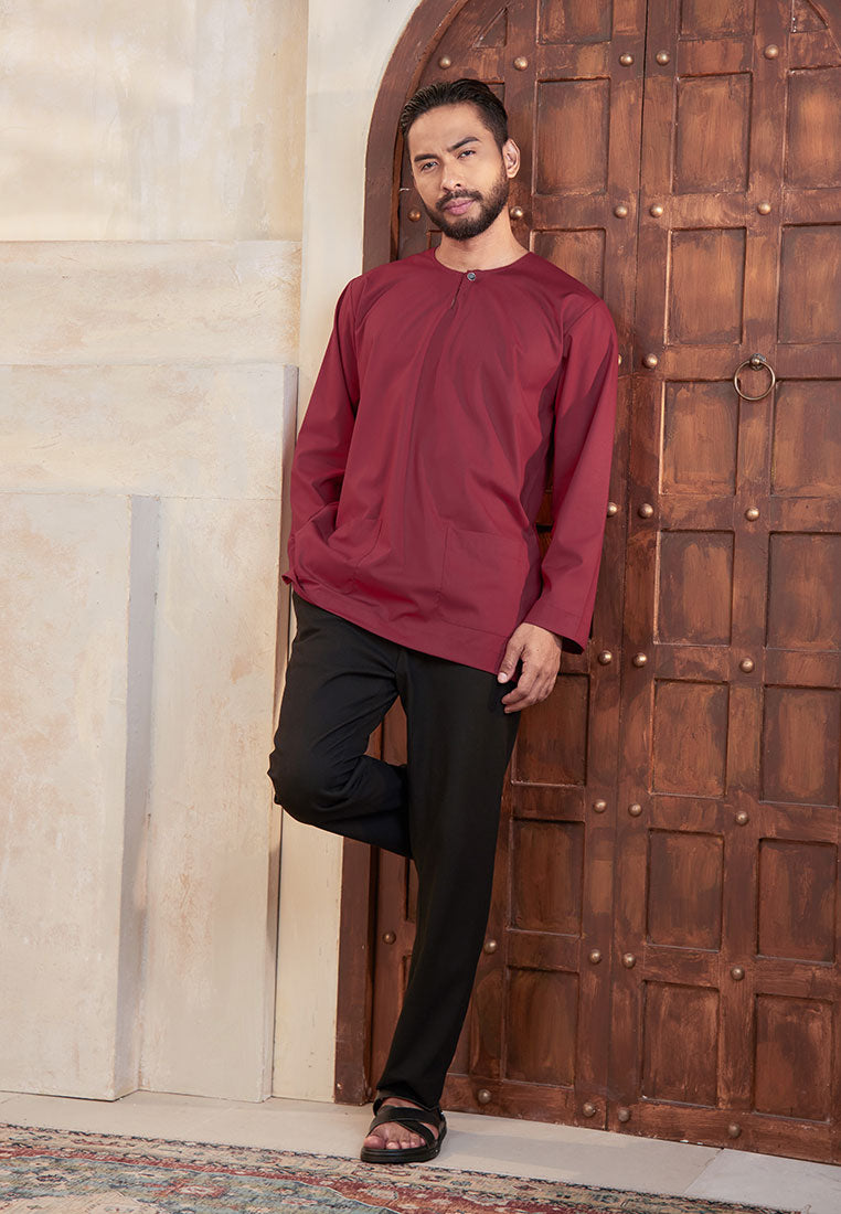 Kurta Tuah Teluk Belanga - Maroon (Men)