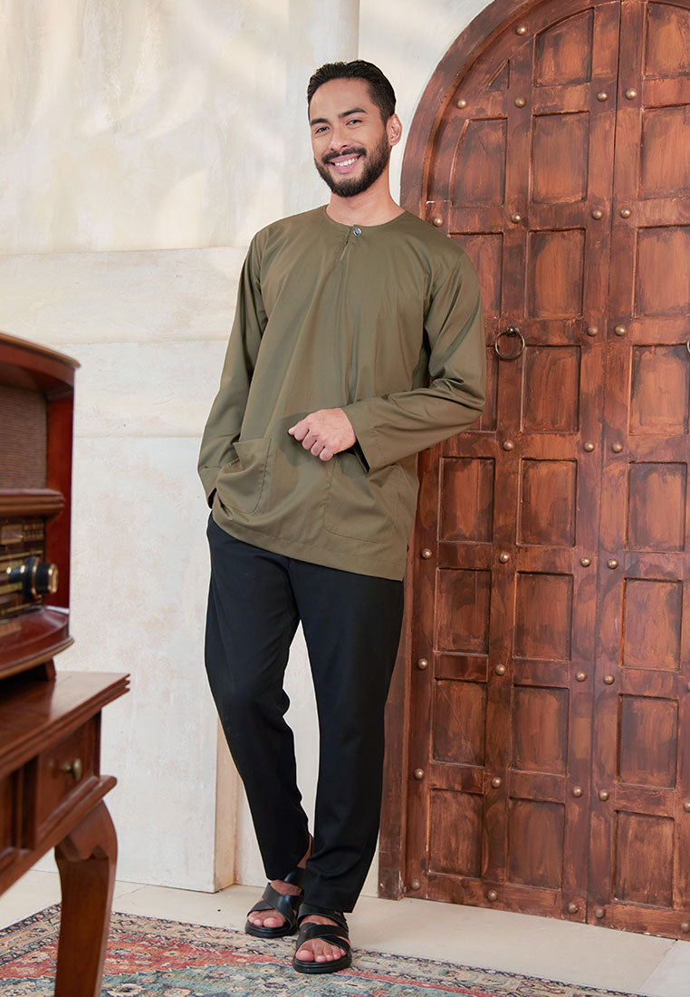 Kurta Tuah Teluk Belanga - Olive Green (Men)