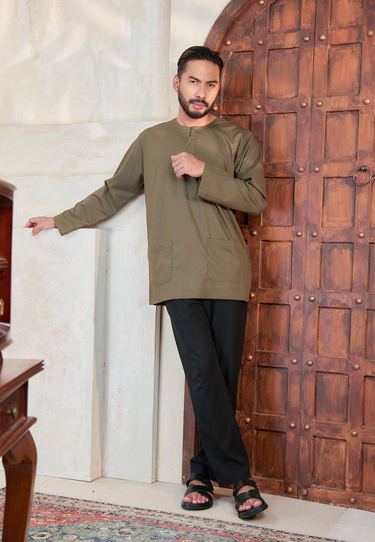 Kurta Tuah Teluk Belanga - Olive Green (Men)