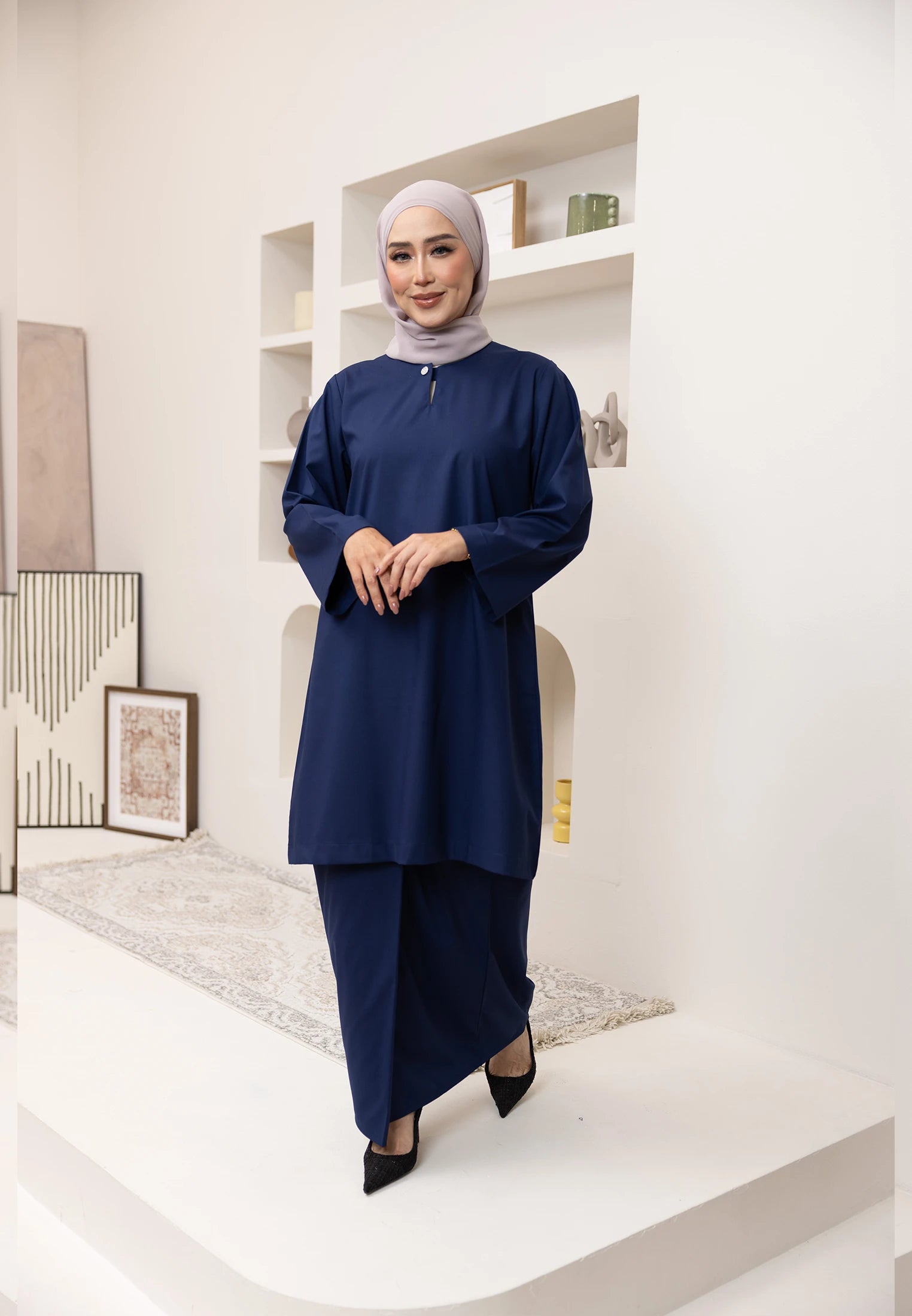 Nazeera Kurung Riau - Dark Blue (Women)