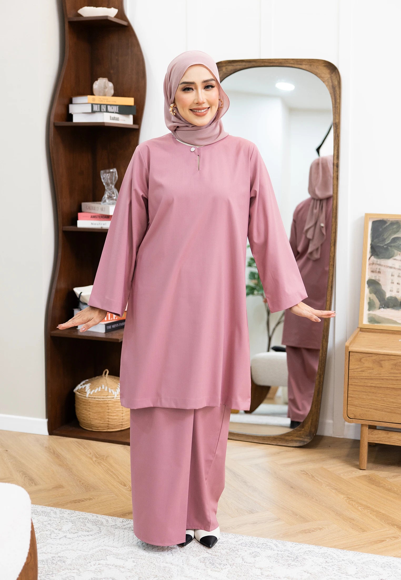 Nazeera Kurung Riau - Dusty Pink (Women)
