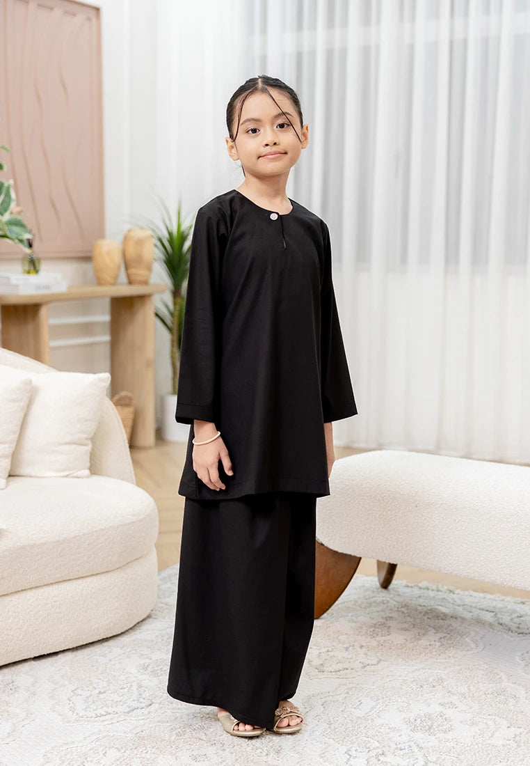 Nazeera Kurung Riau - Black (Kids)