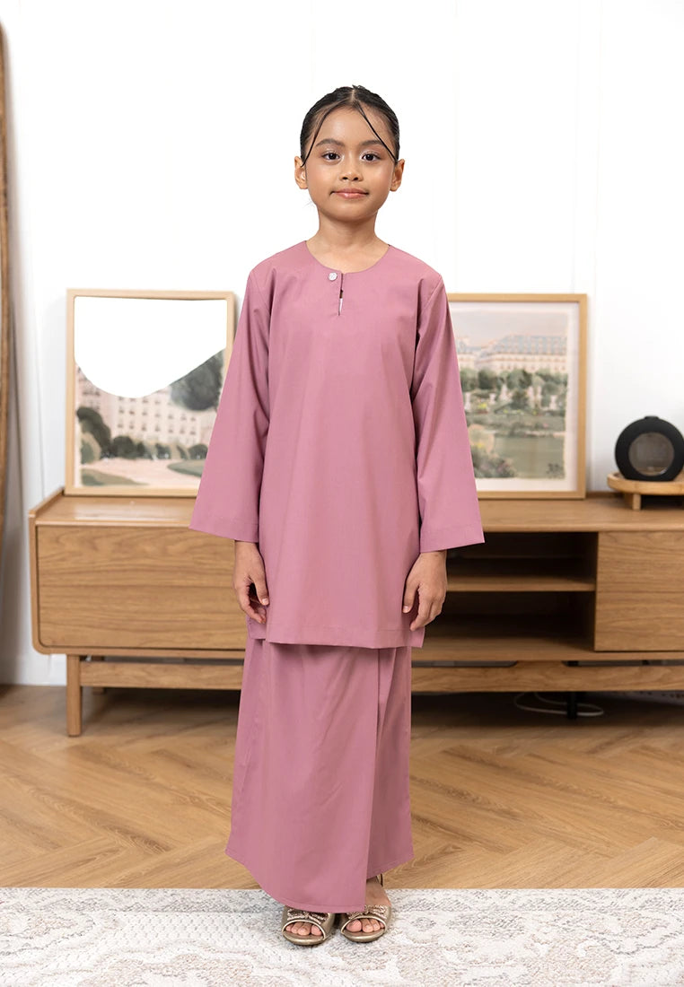 Nazeera Kurung Riau - Dusty Pink (Kids)