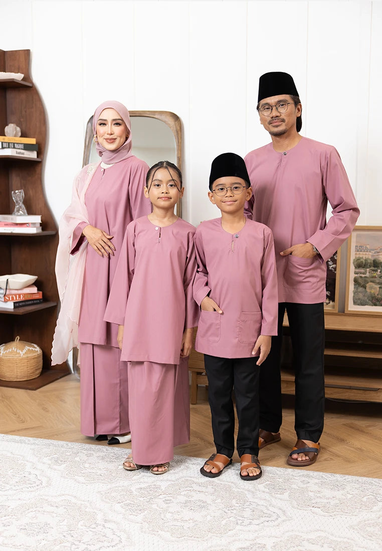 Nazeera Kurung Riau - Dusty Pink (Kids)
