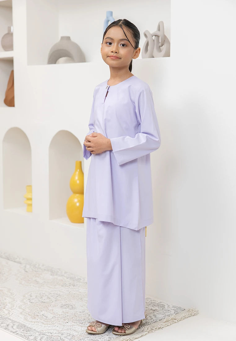 Nazeera Kurung Riau - Lilac (Kids)