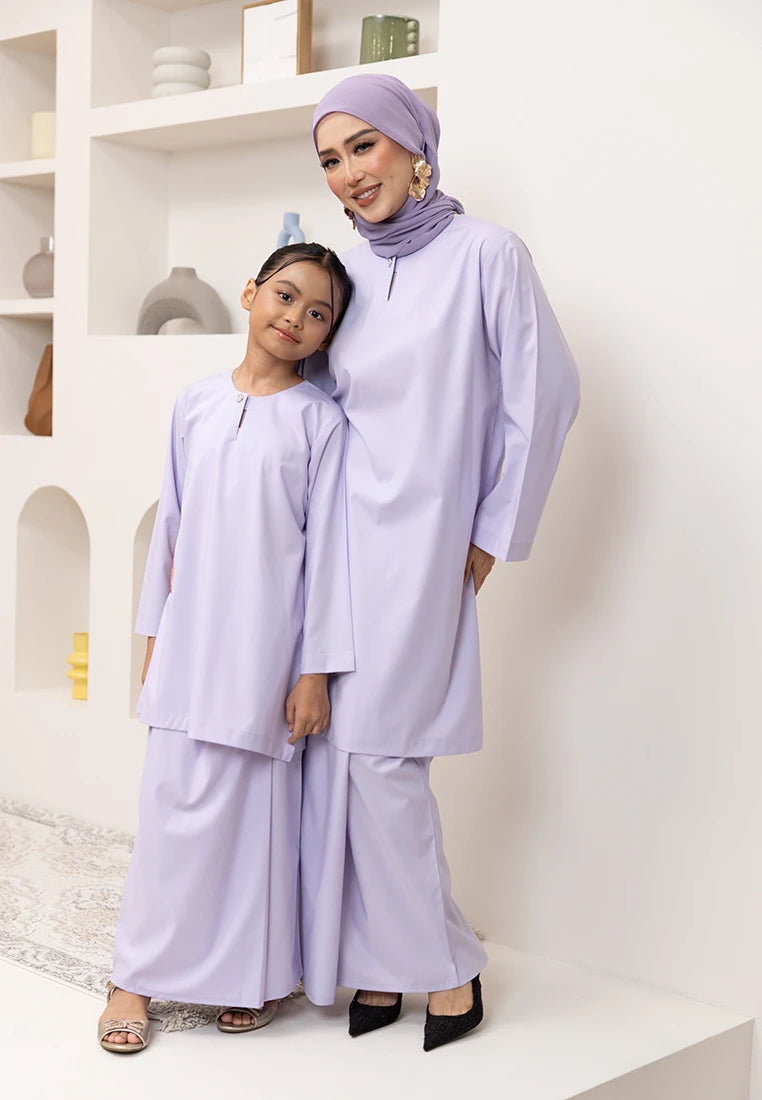 Nazeera Kurung Riau - Lilac (Kids)