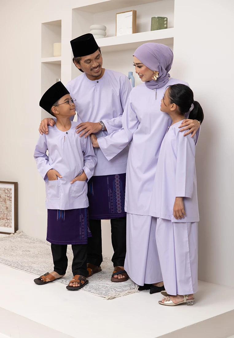 Nazeera Kurung Riau - Lilac (Kids)