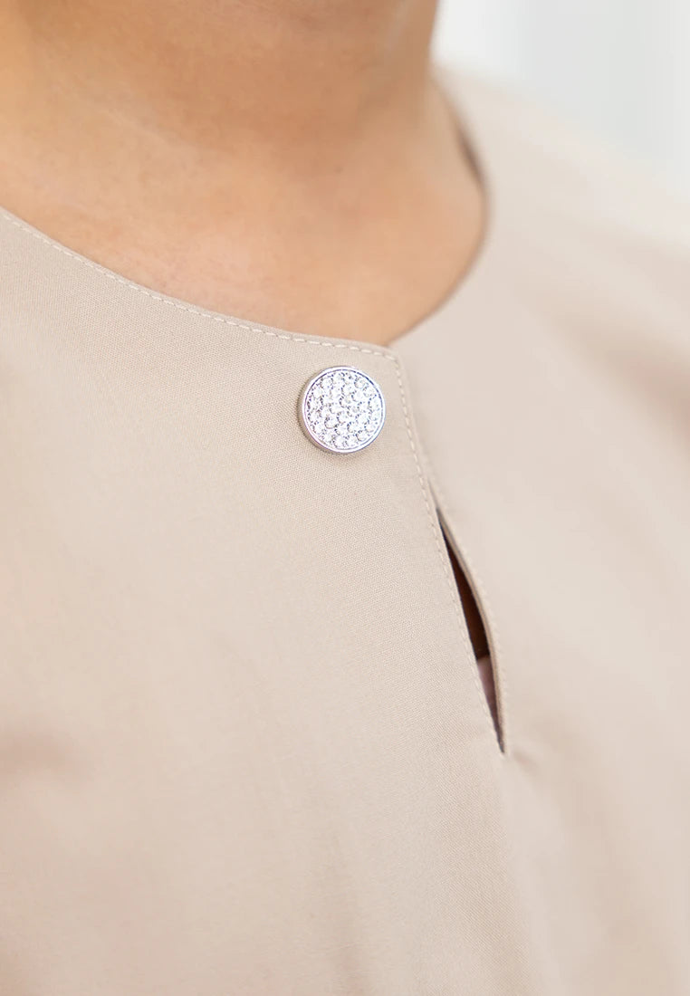 Nazeera Kurung Riau - Nude Champagne (Kids)