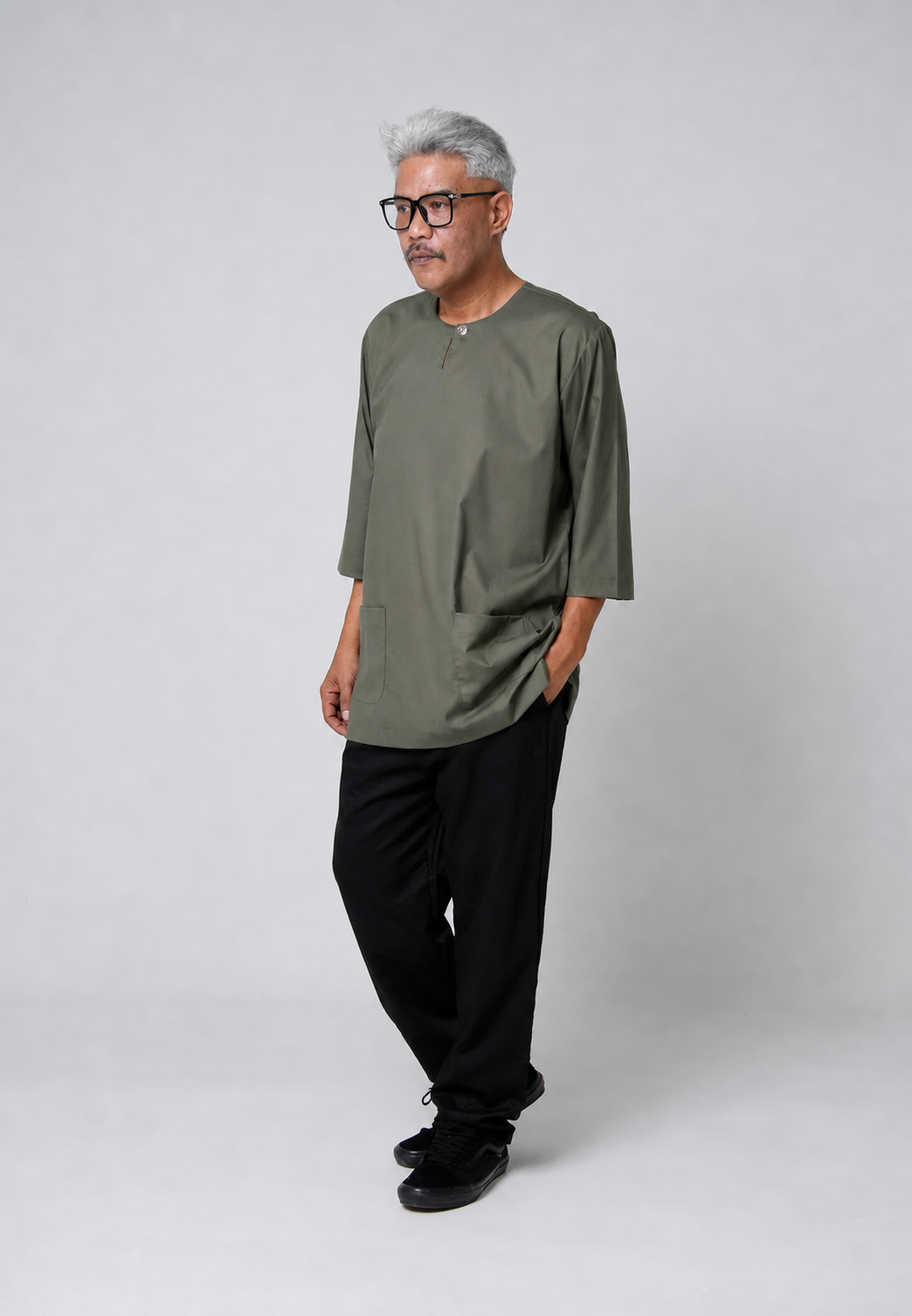 COOLism 3/4 Top - Olive Green