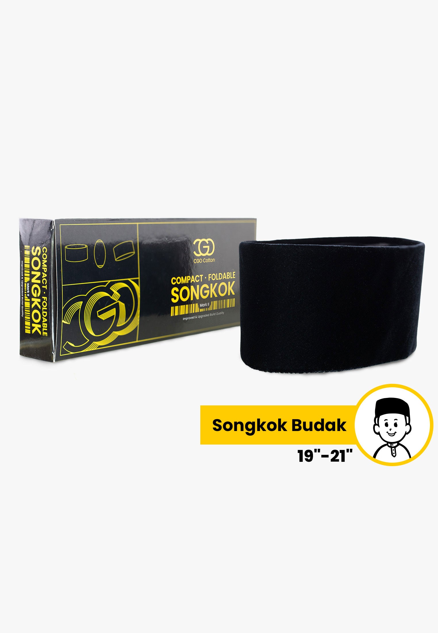 Songkok Lipat Budak Baldu Tebal Mark II (Kids)