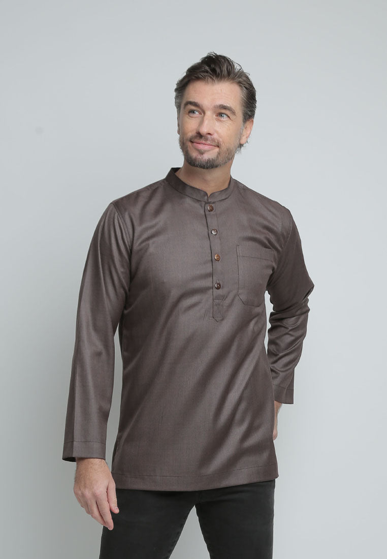 Kurta Lenon Mandarin Collar