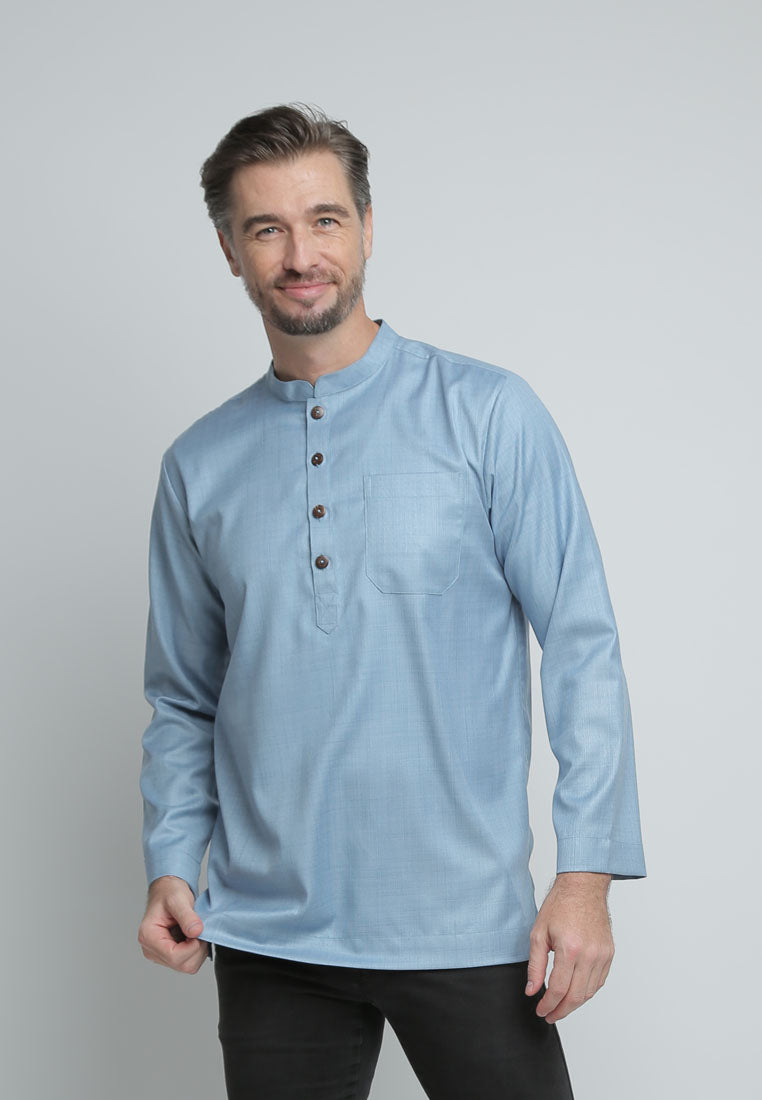 Kurta Lenon Mandarin Collar