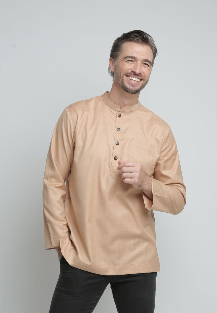 Kurta Lenon Mandarin Collar