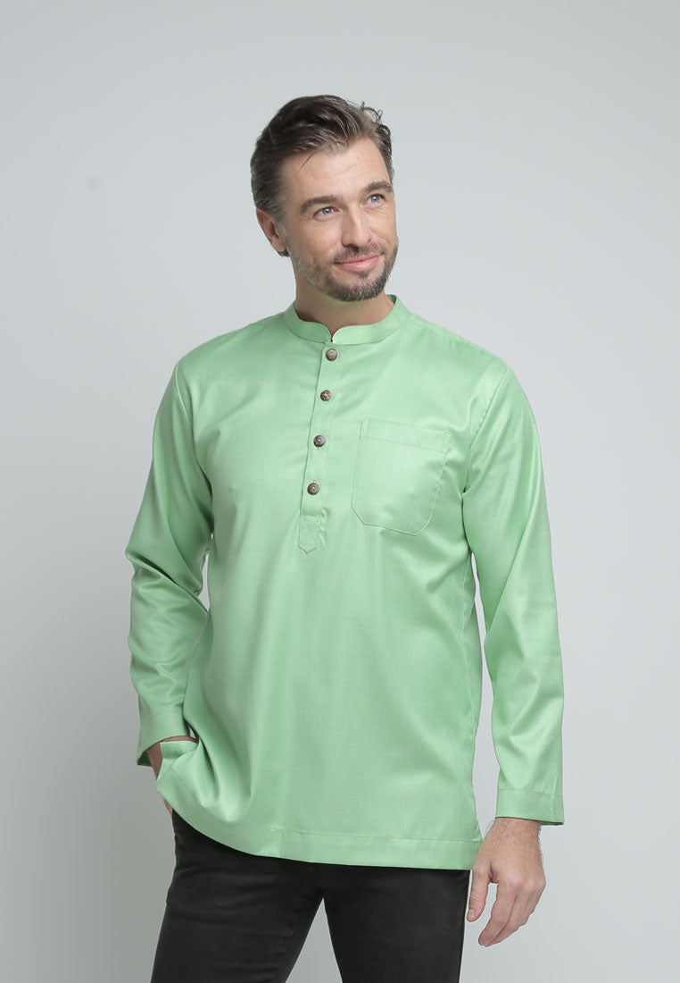 Kurta Lenon Mandarin Collar