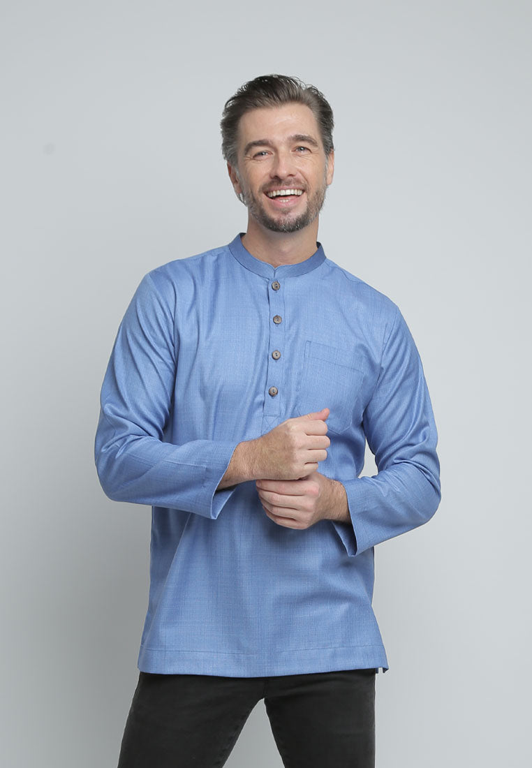 Kurta Lenon Mandarin Collar