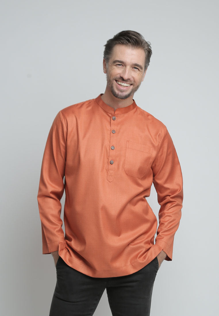 Kurta Lenon Mandarin Collar