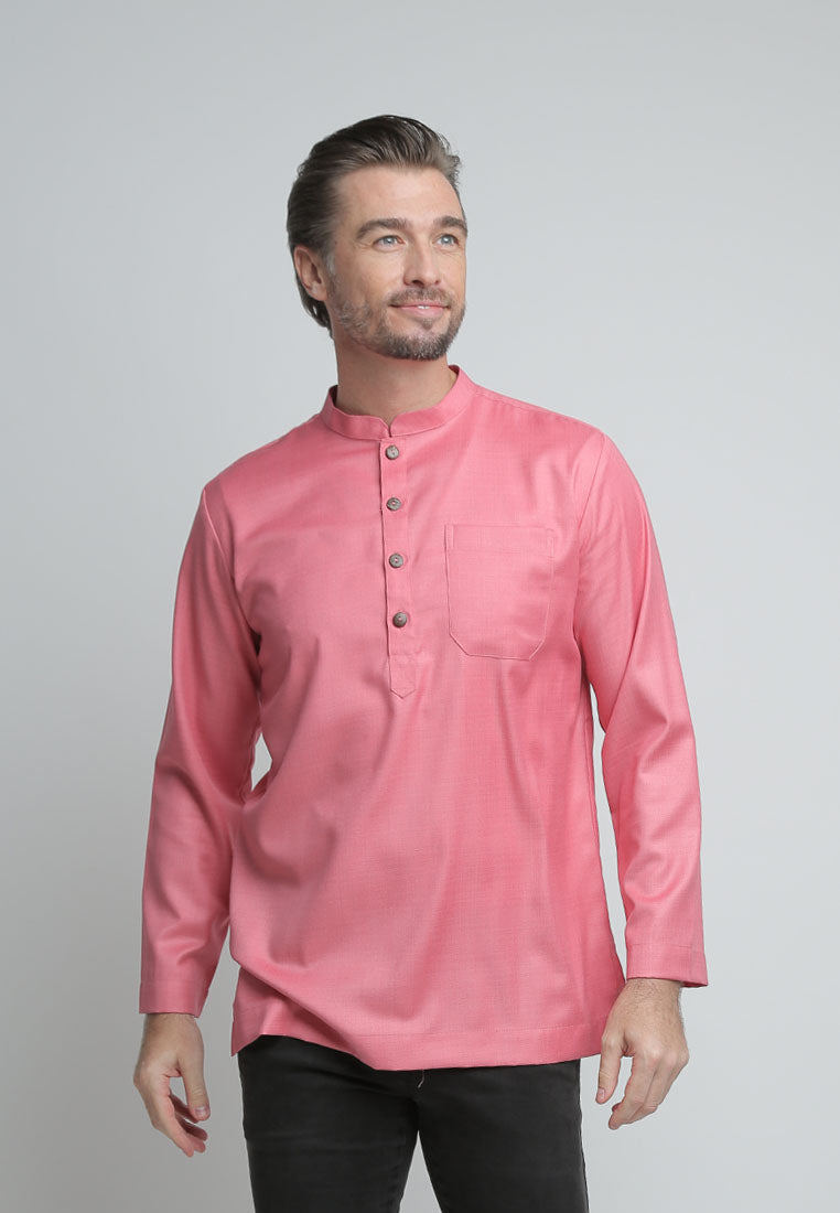 Kurta Lenon Mandarin Collar