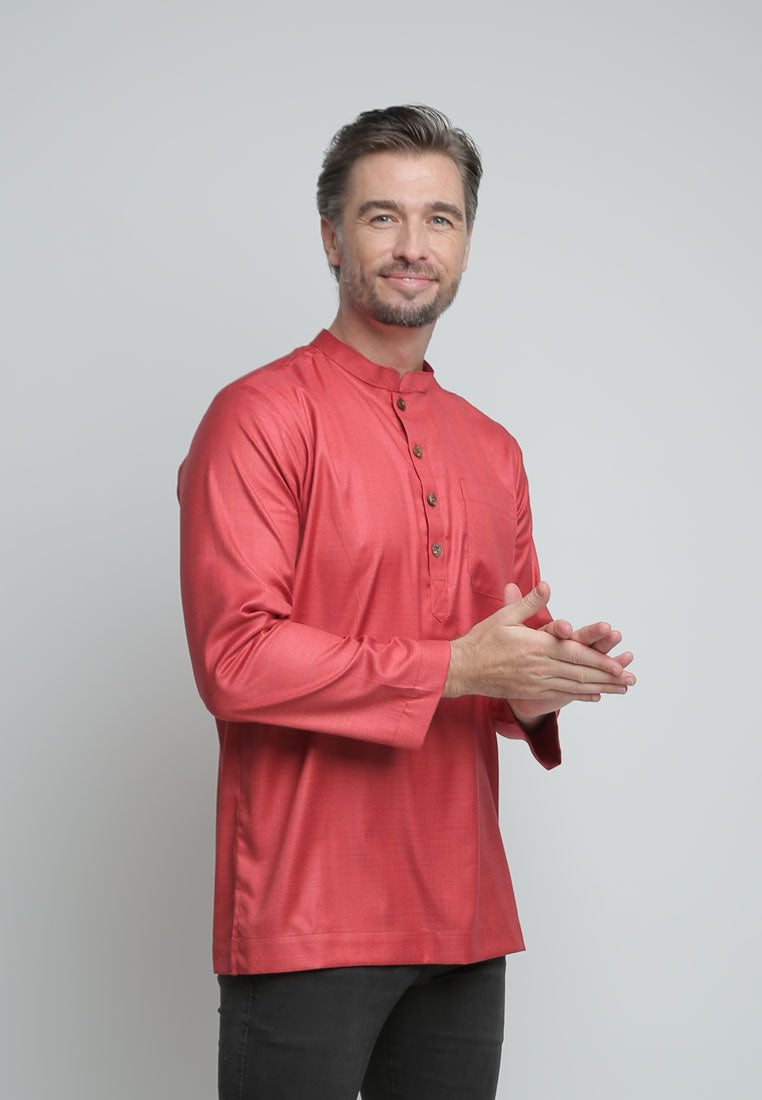 Kurta Lenon Mandarin Collar