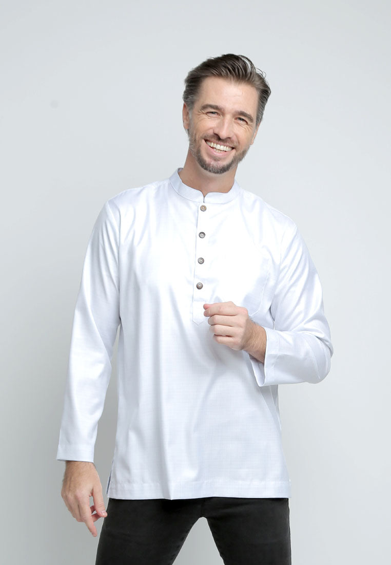 Kurta Lenon Mandarin Collar