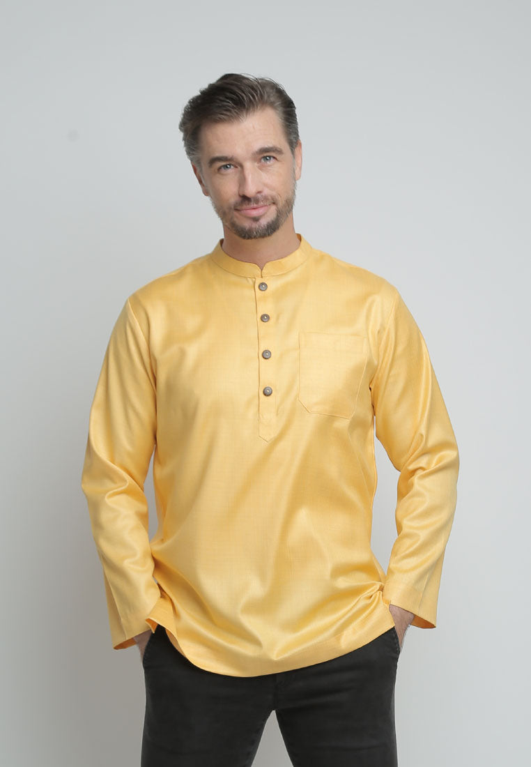 Kurta Lenon Mandarin Collar