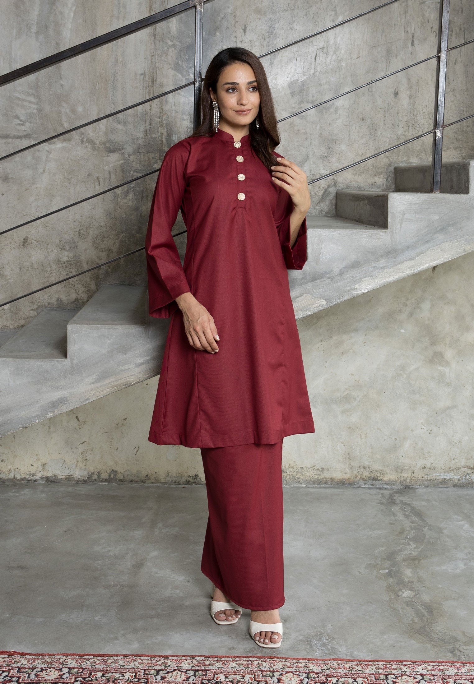 Baju kurung cotton tebal