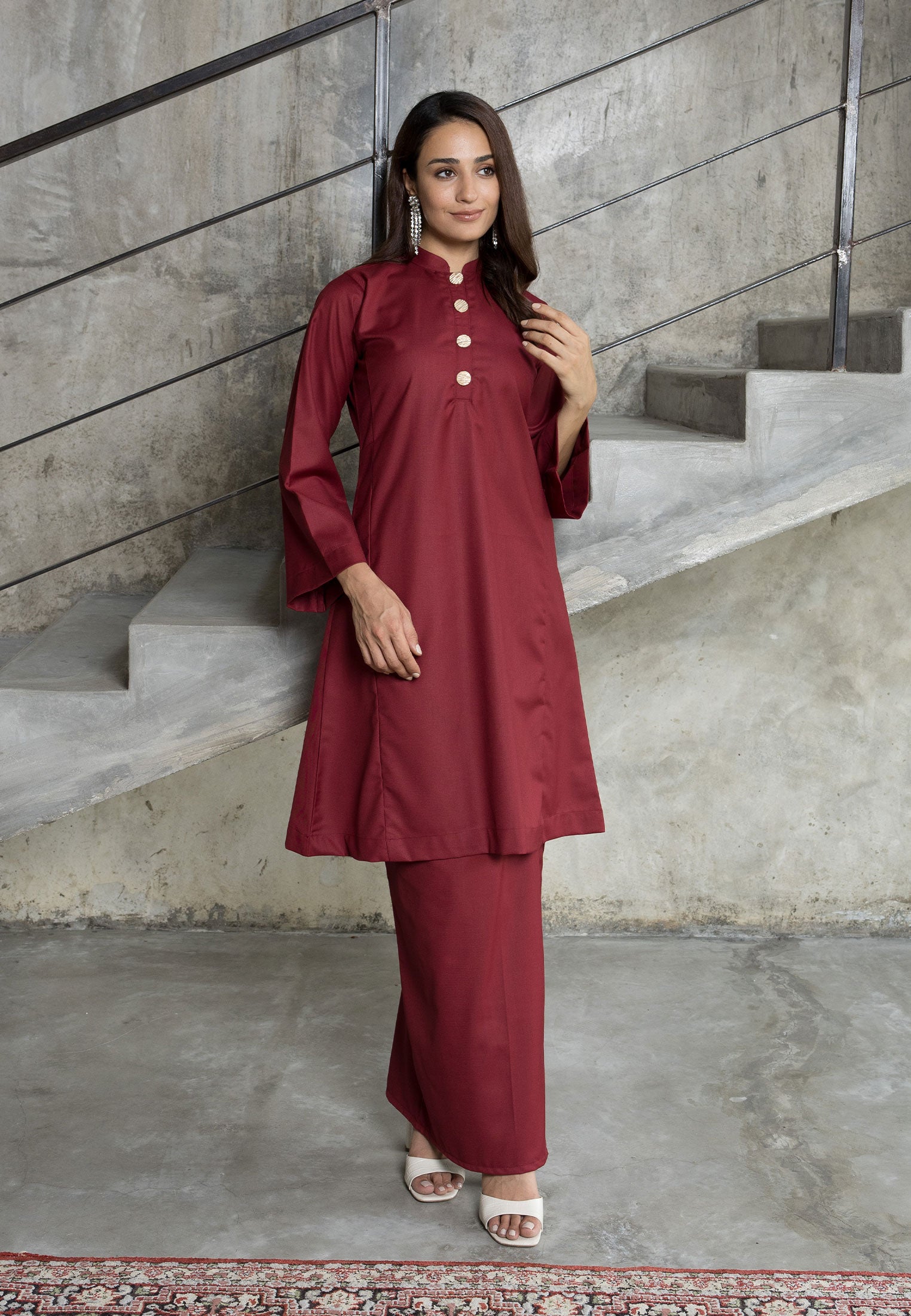 Baju kurung cotton tebal