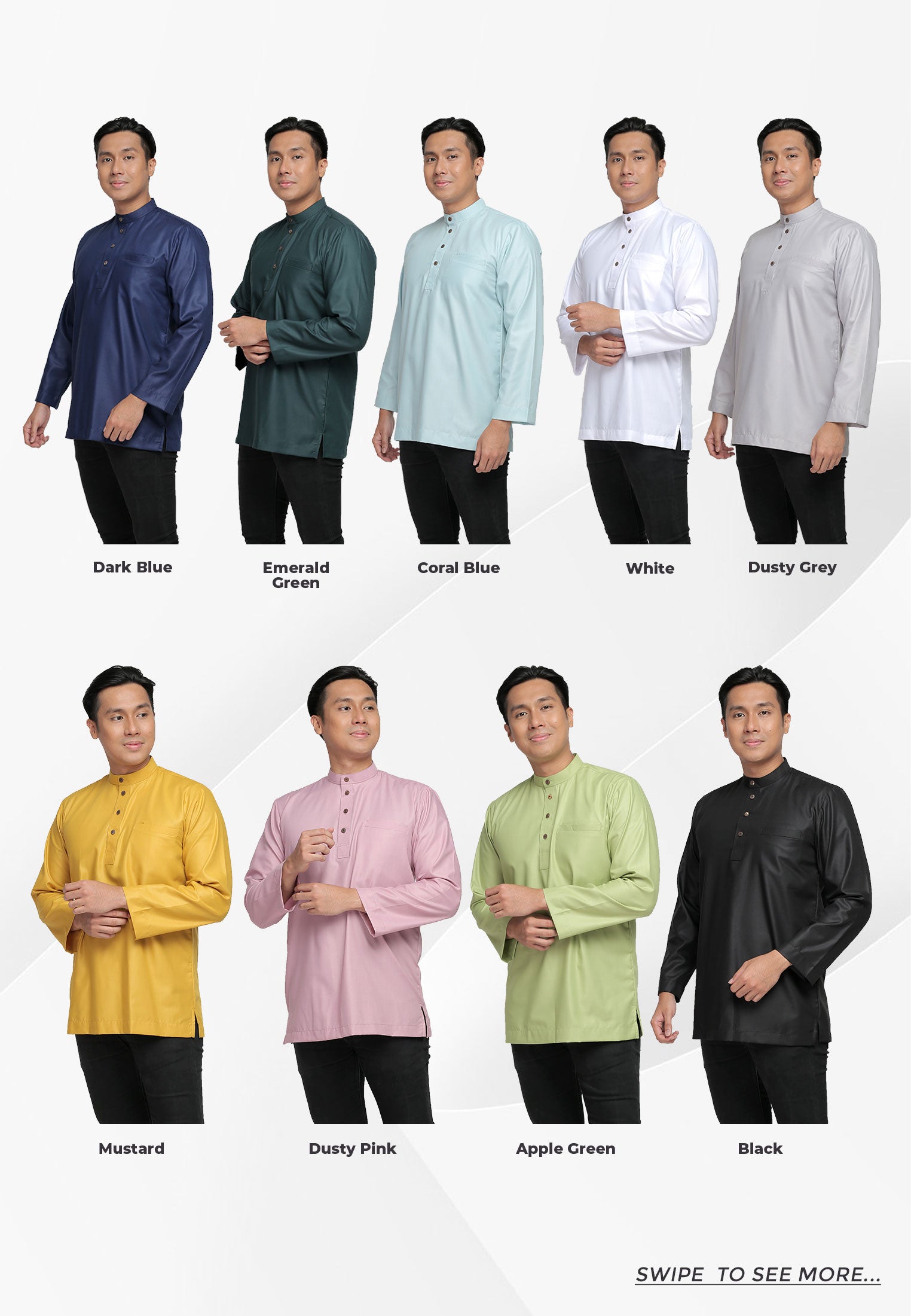 Kurta Raihan Mandarin Collar - VOL 1