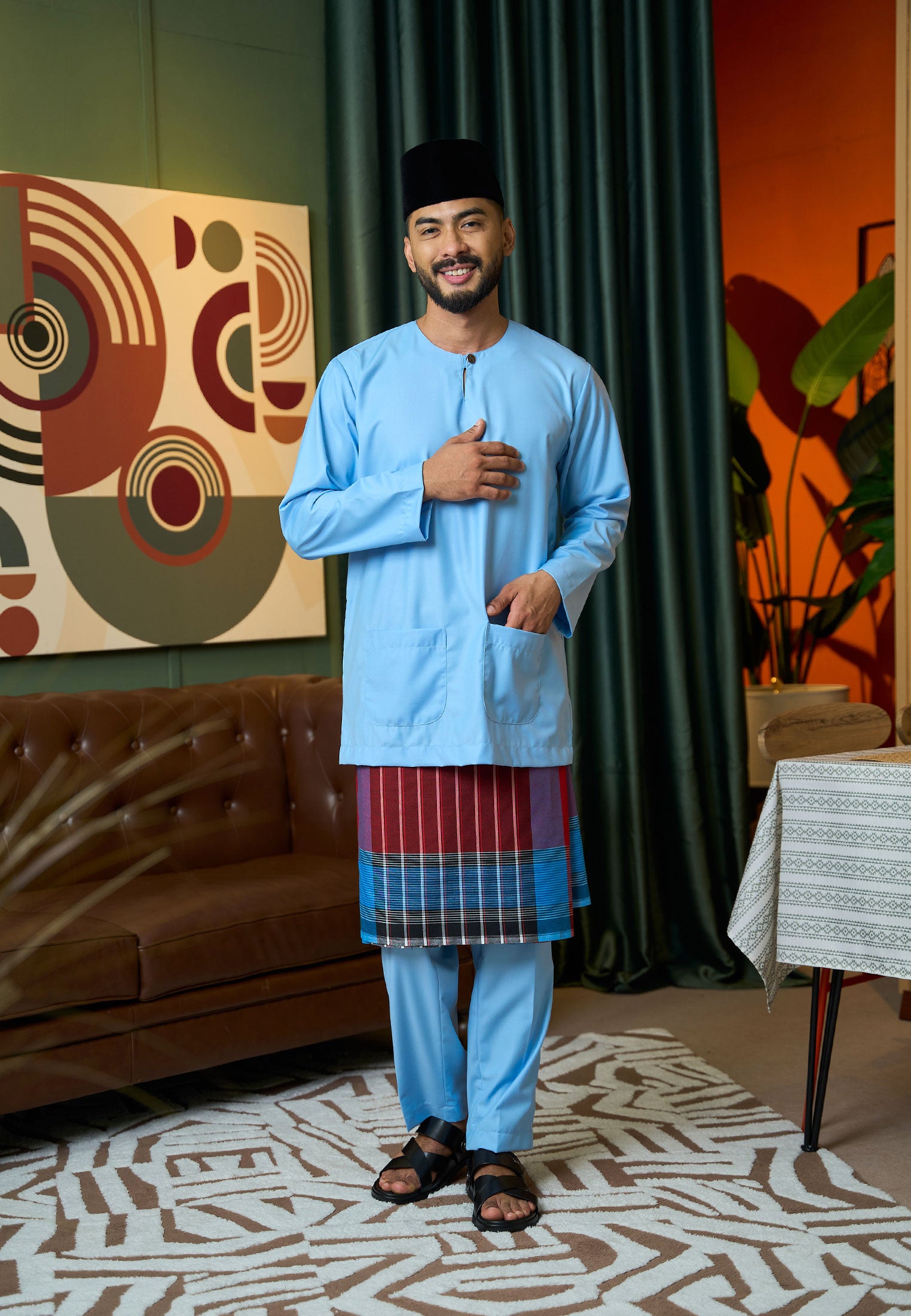 Baju Melayu Teluk Belanga Mark II - Baby Blue (Men)