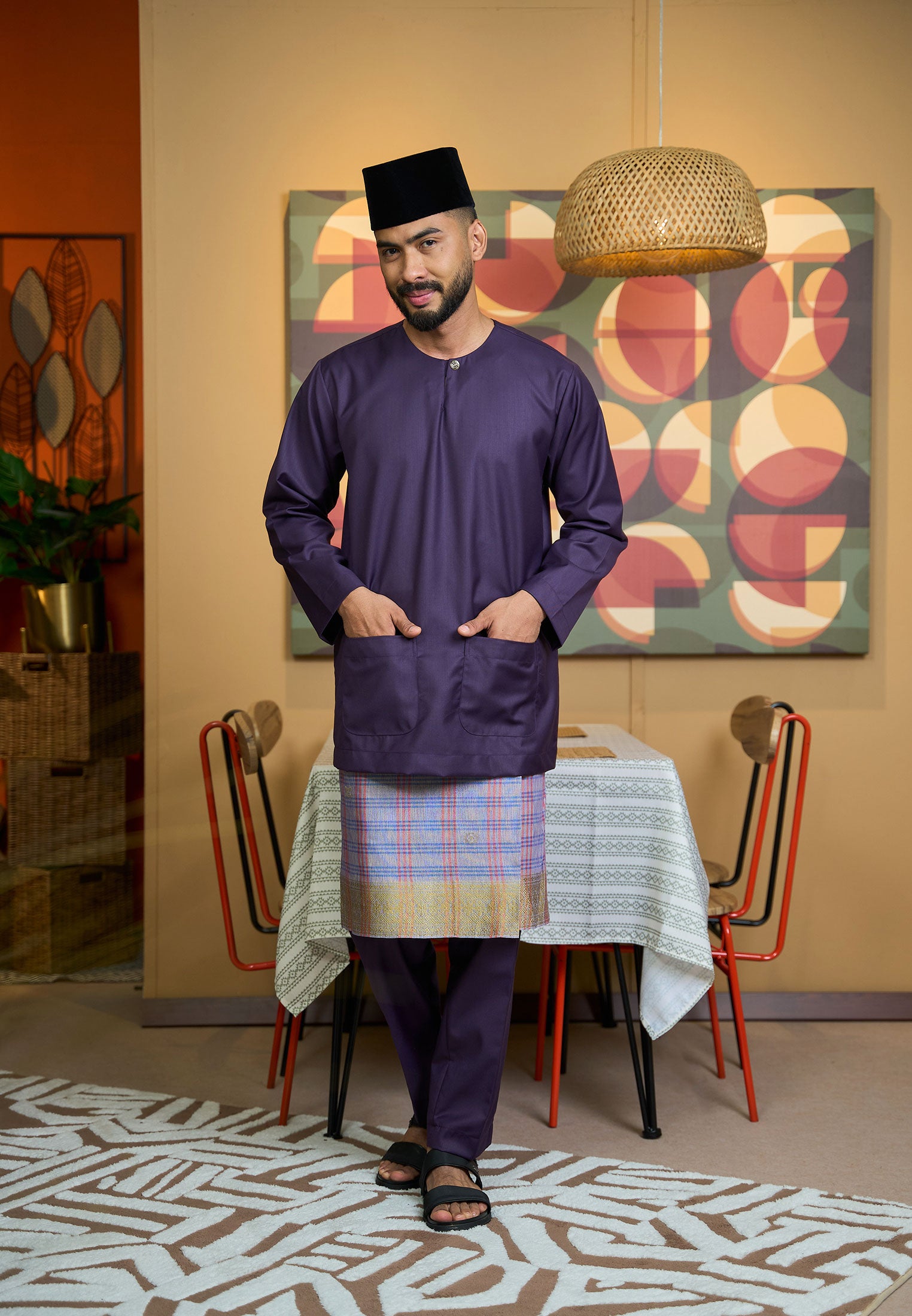 Baju Melayu Teluk Belanga Mark II - Dark Purple (Men)