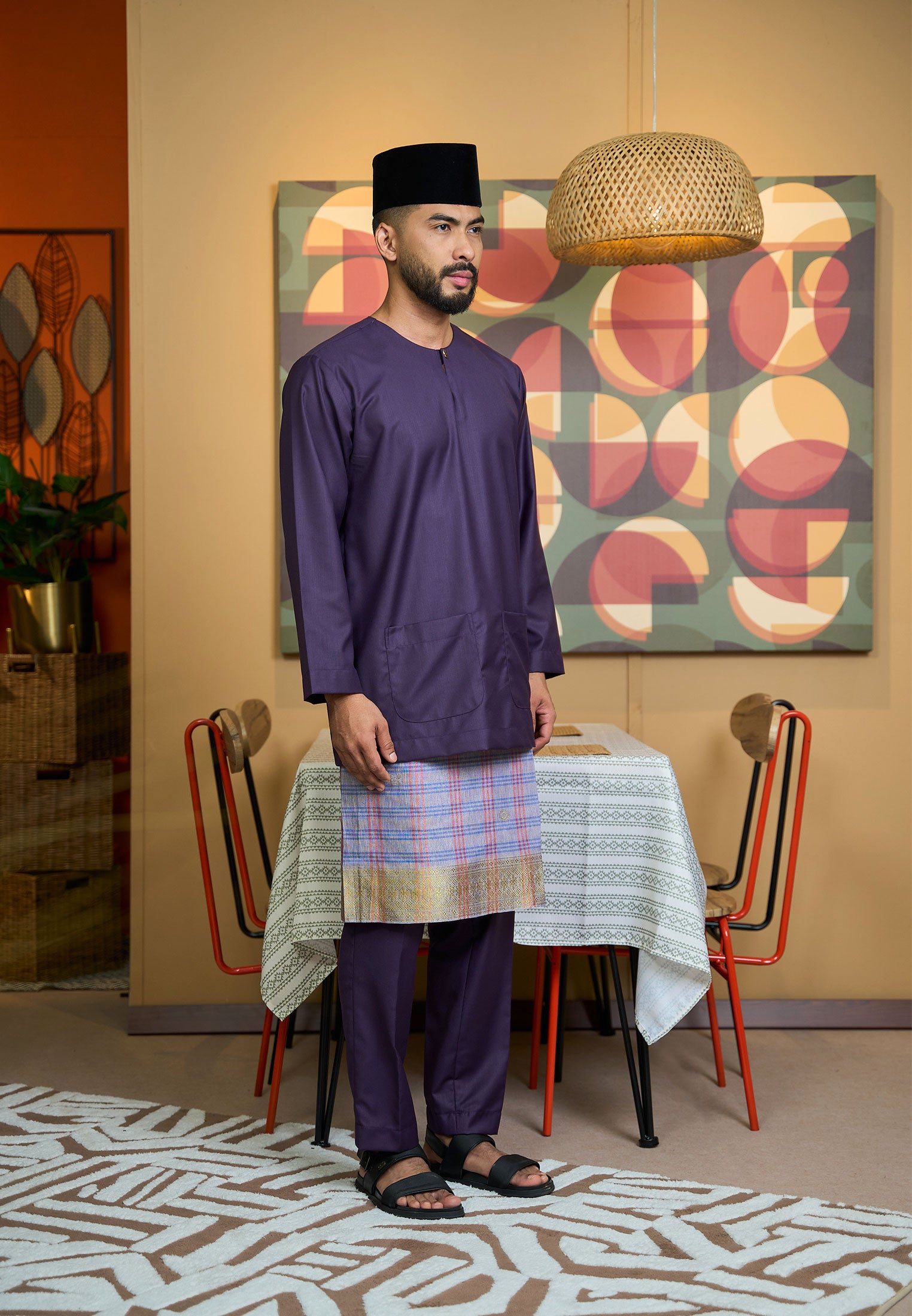 Baju Melayu Teluk Belanga Mark II - Dark Purple (Men)