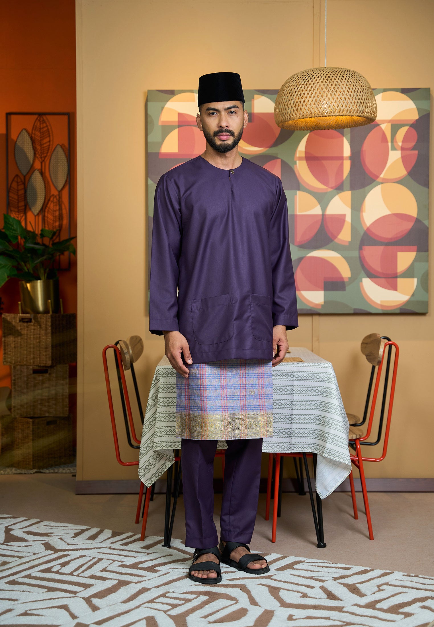 Baju Melayu Teluk Belanga Mark II - Dark Purple (Men)