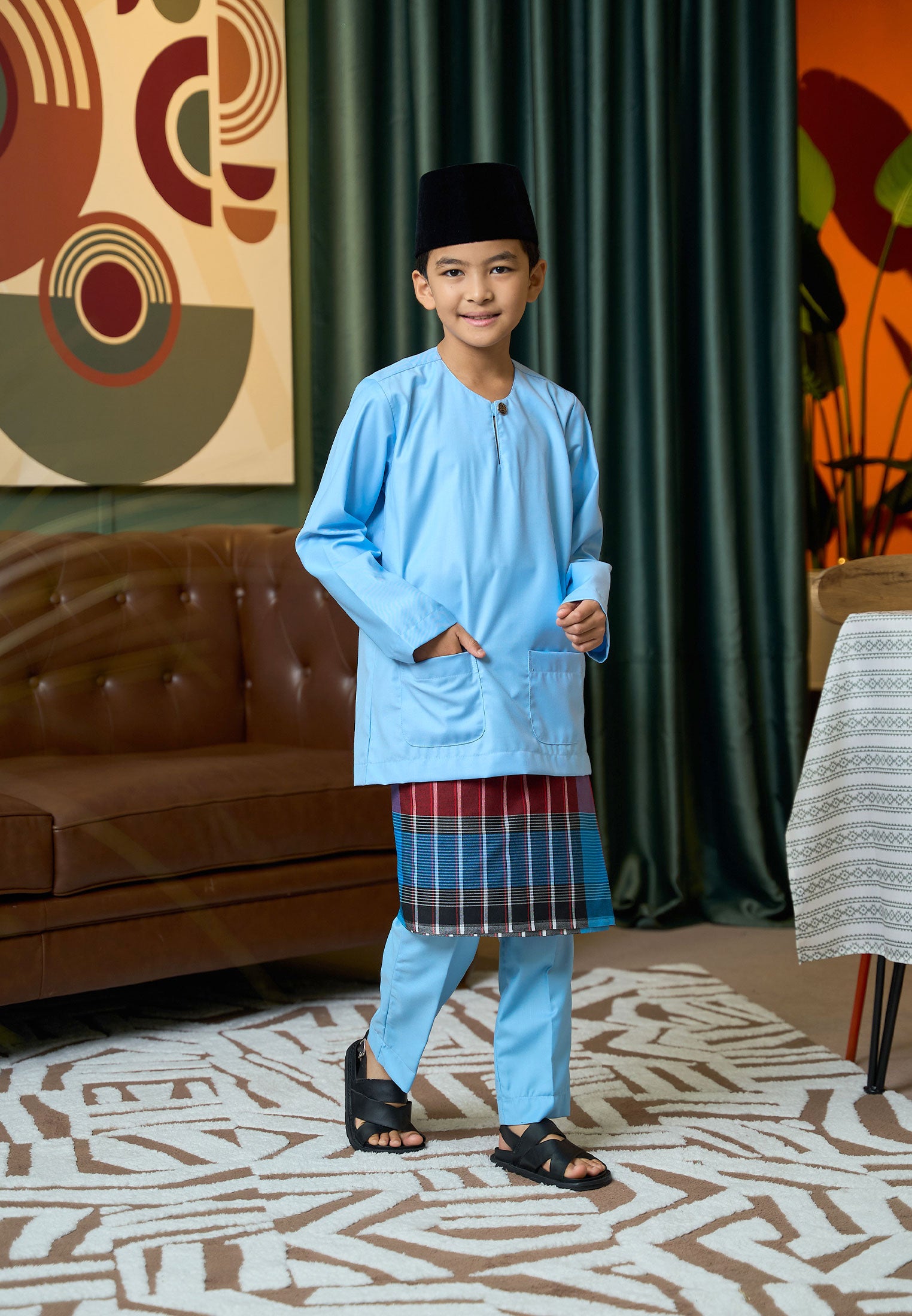 Baju Melayu Teluk Belanga Mark II - Baby Blue (Kids)