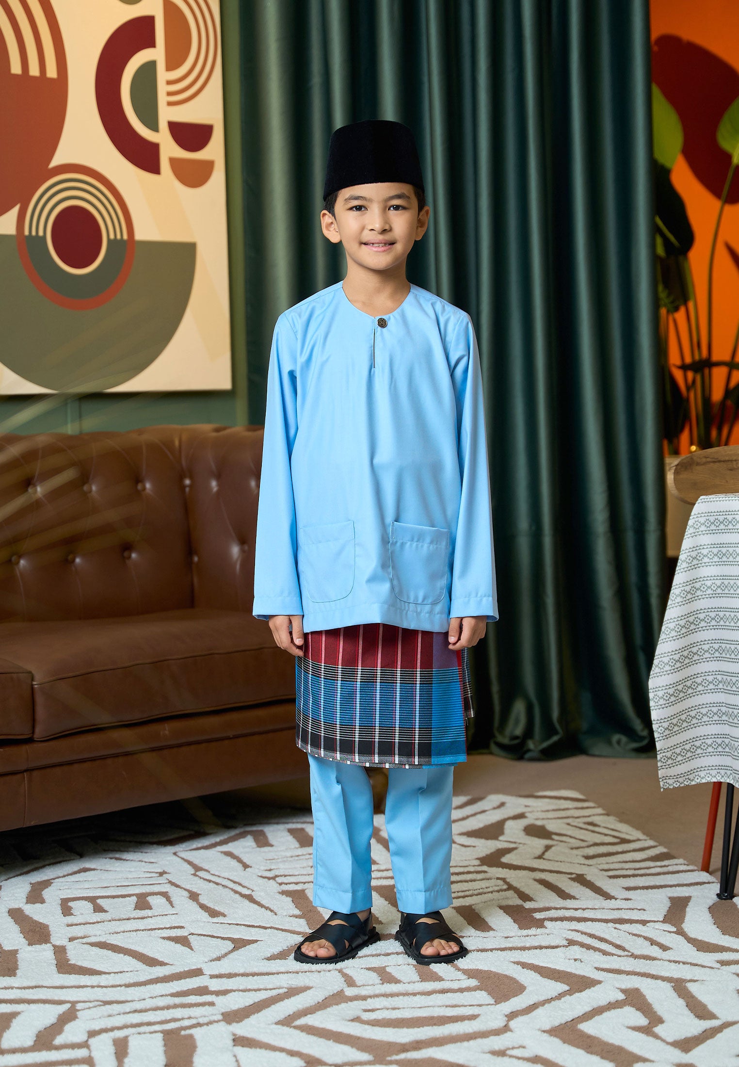 Baju Melayu Teluk Belanga Mark II - Baby Blue (Kids)