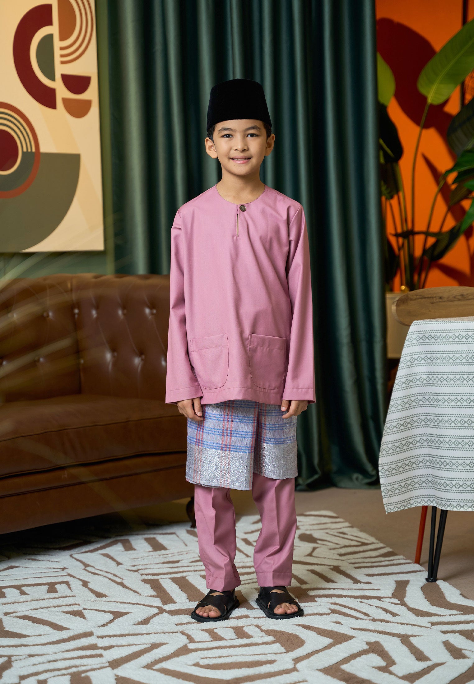 Baju Melayu Teluk Belanga Mark II - Dusty Pink (Kids)