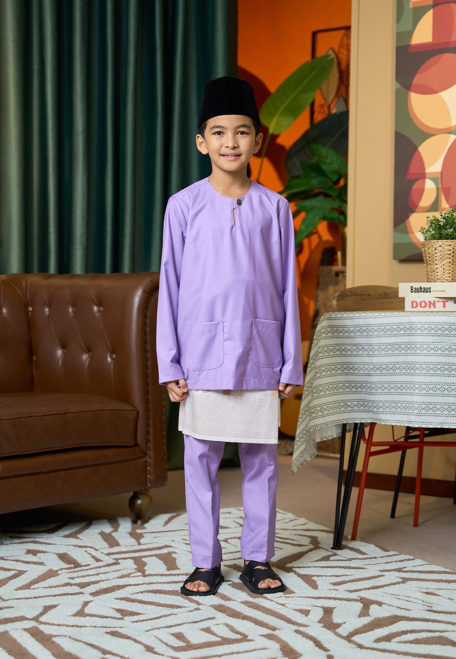 Baju Melayu Teluk Belanga Mark II - Lavender (Kids)