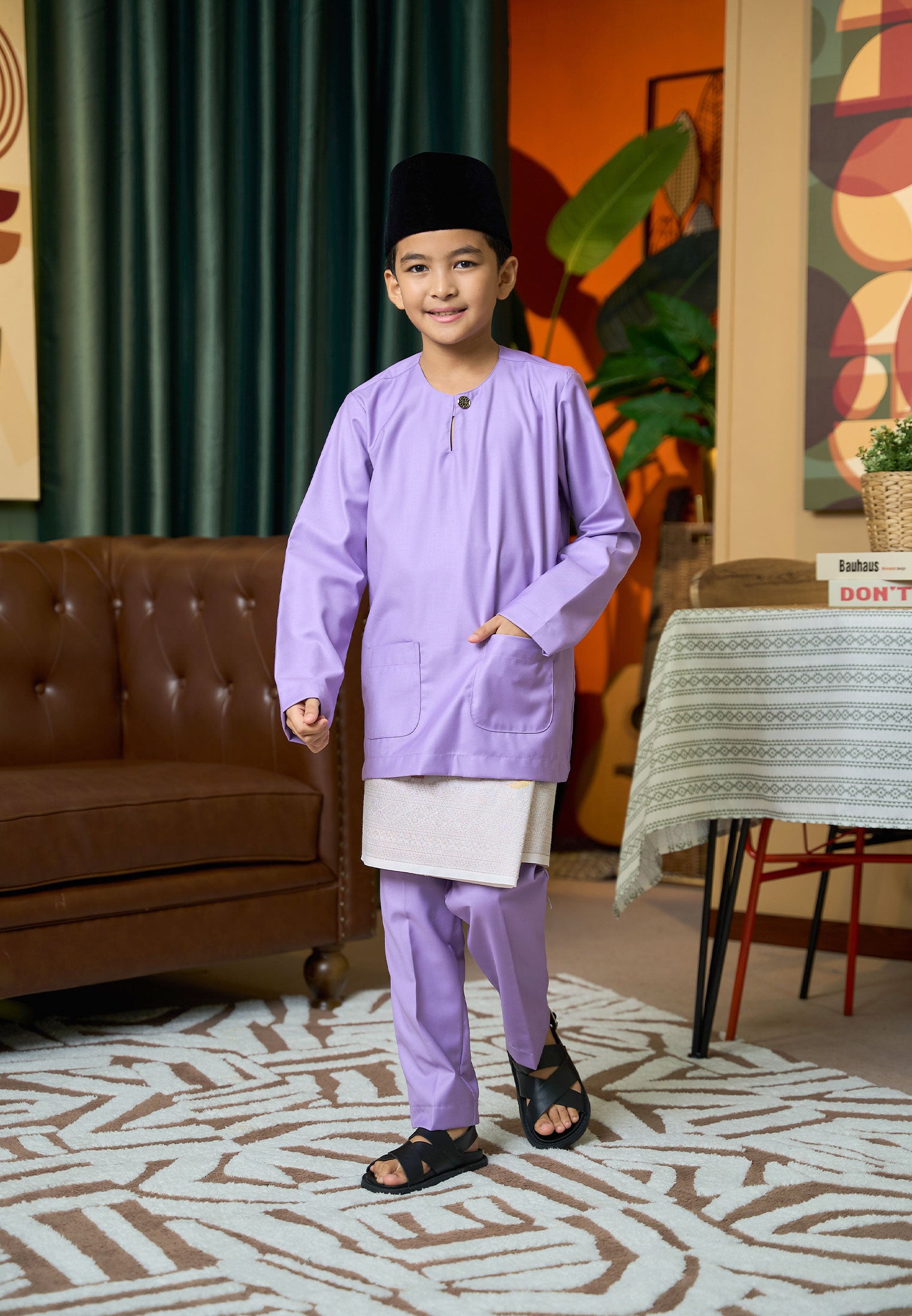 Baju Melayu Teluk Belanga Mark II - Lavender (Kids)