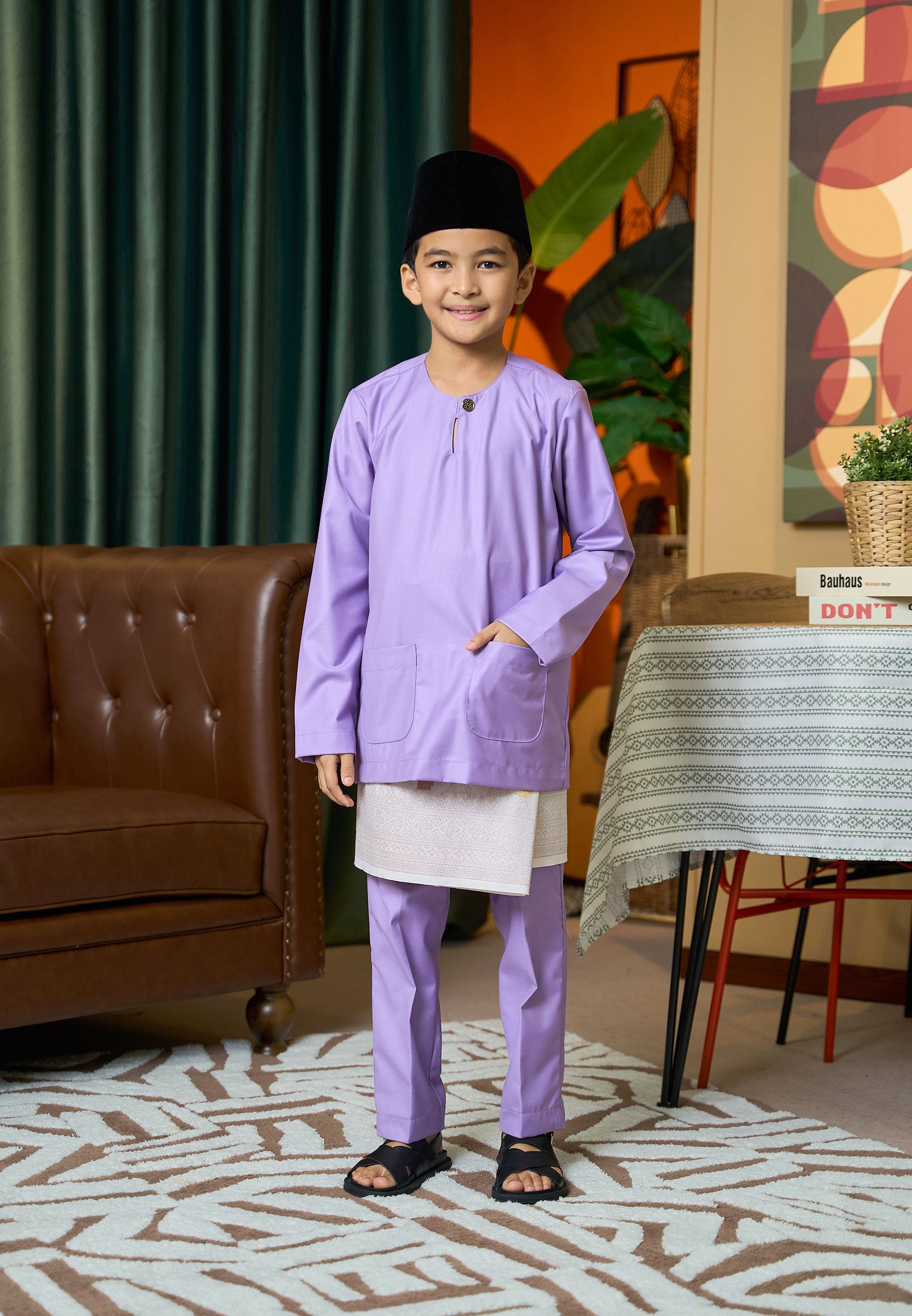 Baju Melayu Teluk Belanga Mark II - Lavender (Kids)