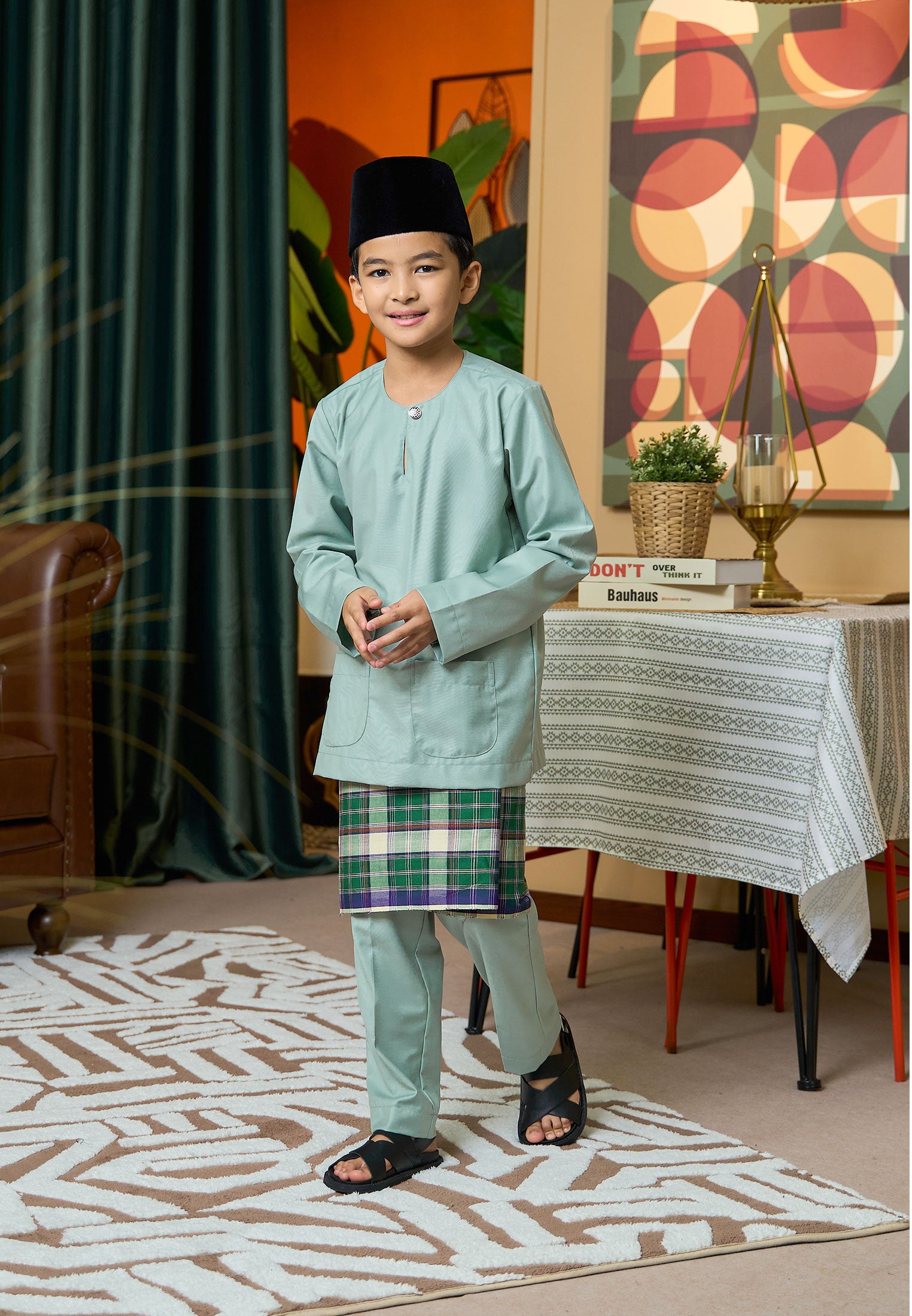 Baju Melayu Teluk Belanga Mark II - Mint Green (Kids)